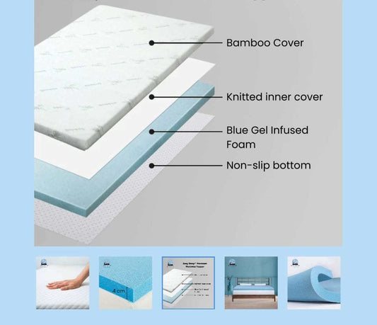 Bed memory foam topper