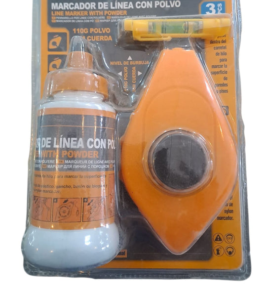 Line marker with powder